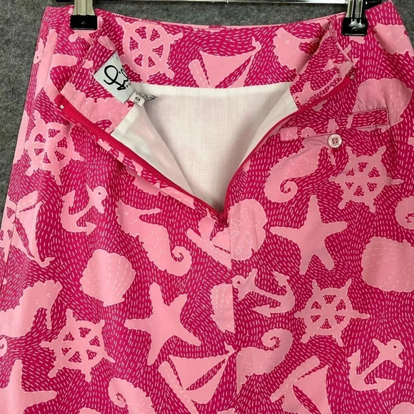 Lilly Pulitzer Mini Skirt Womens Size 0 Pink Novelty Print Preppy Nautical Beach - Picture 4 of 10